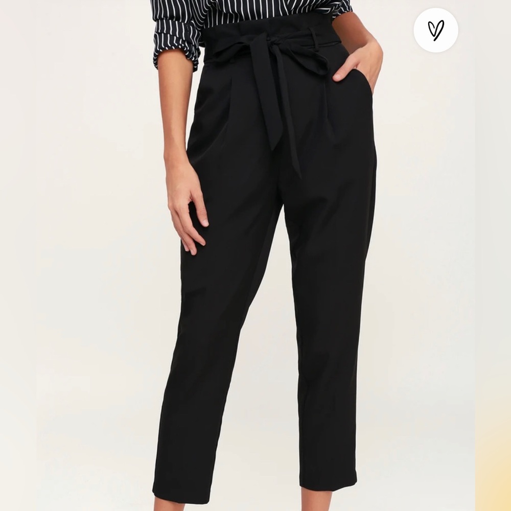 Lulu’s paperbag black pants